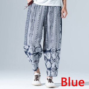 INCERUN Chinese Style Harem Pants Men Print Cotton Vintage Joggers Trousers Men 2019 Streetwear Hip-hop Male Loose Casual Pants