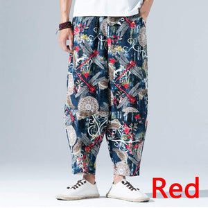 INCERUN Chinese Style Harem Pants Men Print Cotton Vintage Joggers Trousers Men 2019 Streetwear Hip-hop Male Loose Casual Pants